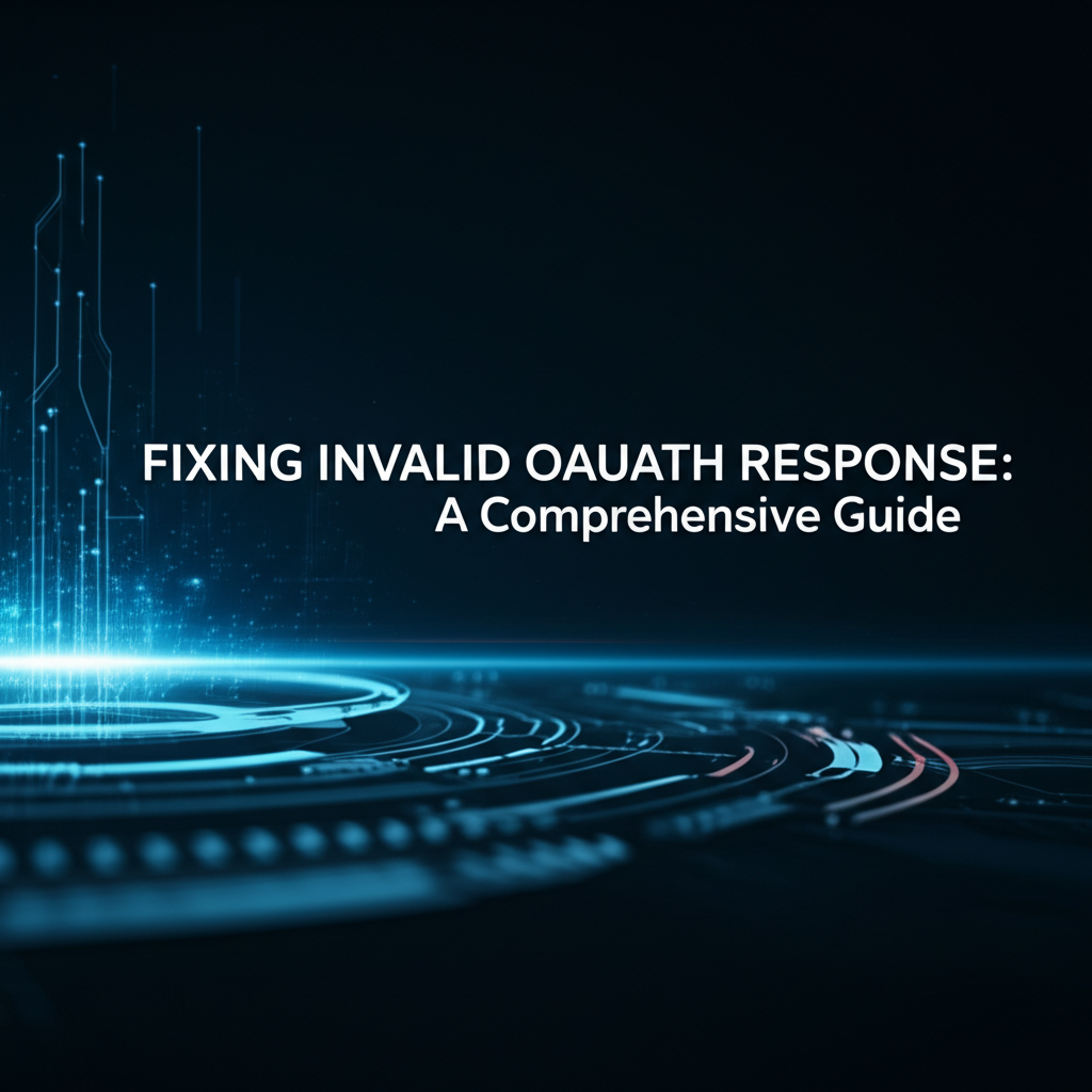 Fixing Invalid OAuth Response: A Comprehensive Guide