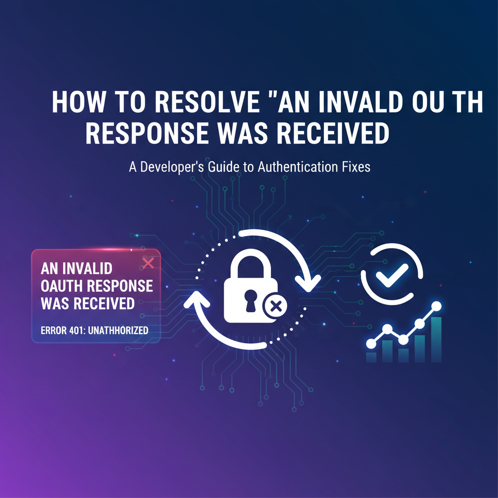 How to Resolve 'An Invalid OAuth Response Was Received'