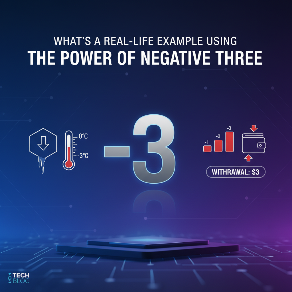 Real Ife Example What's a Real-Life Example Using -3?