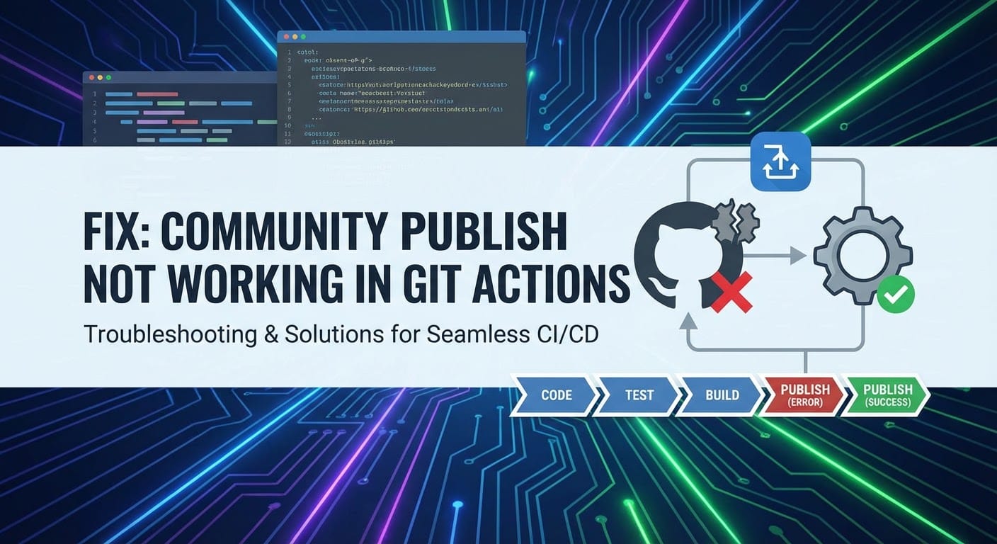 Fix Community Publish Not Working in Git Actions