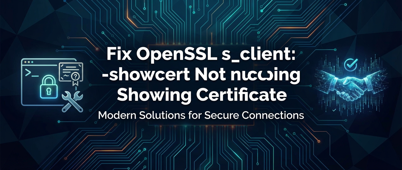 Fix OpenSSL s_client: -showcert Not Showing Certificate