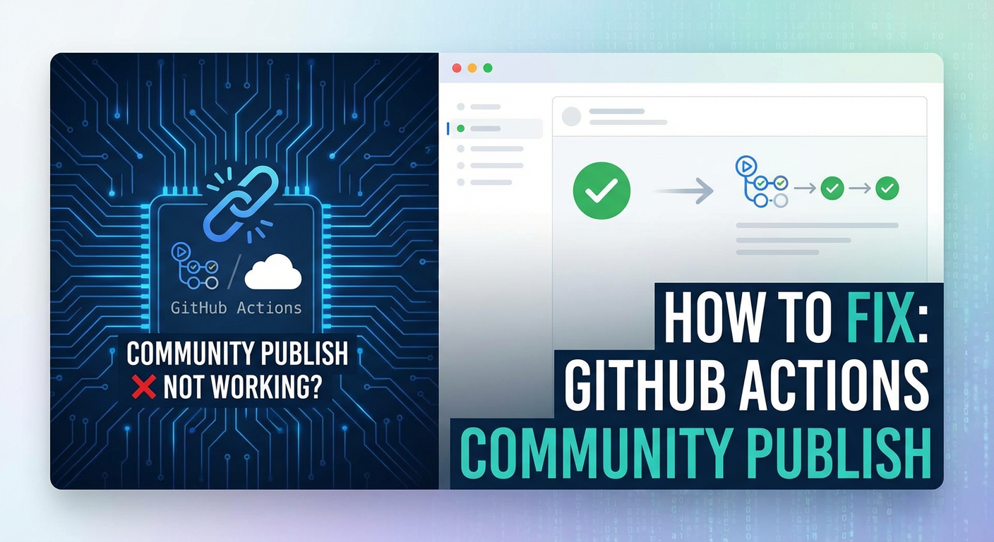 How to Fix Community Publish Not Working in GitHub Actions