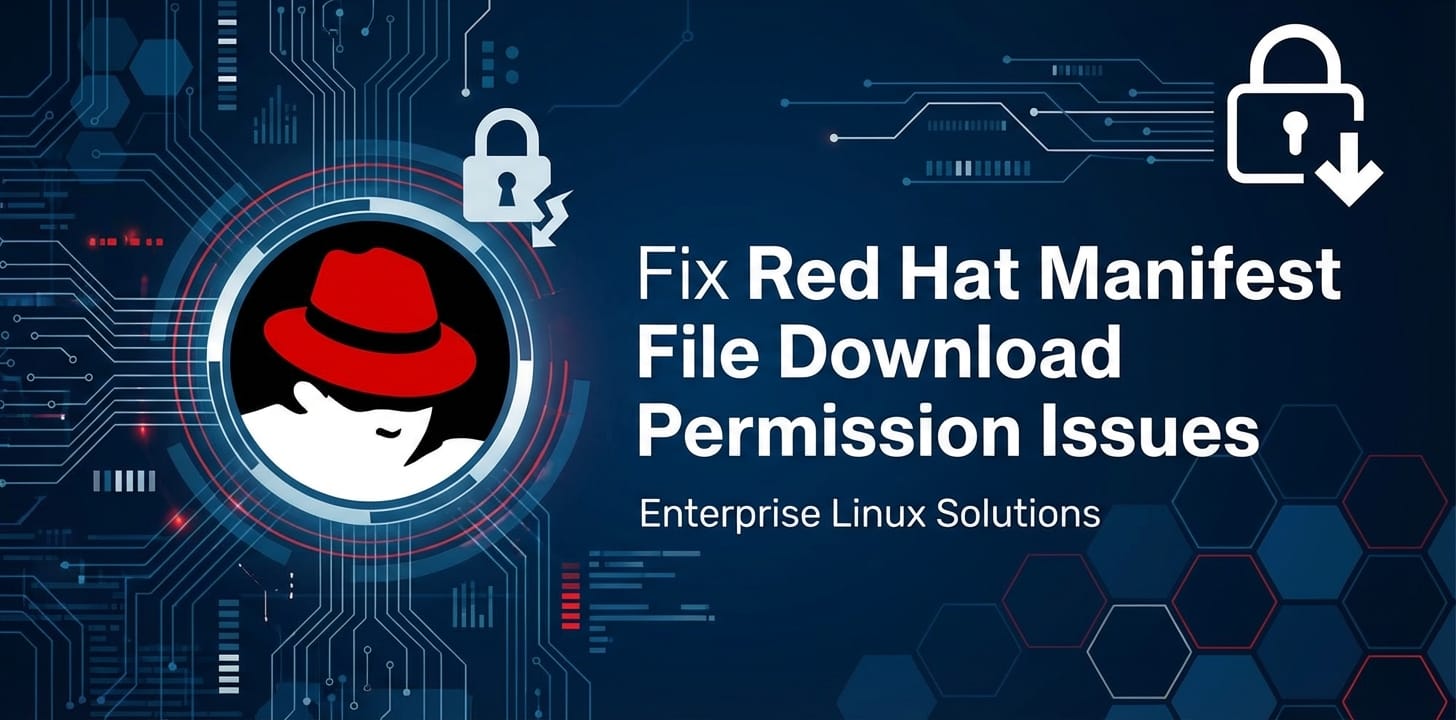 Fix Red Hat Manifest File Download Permission Issues