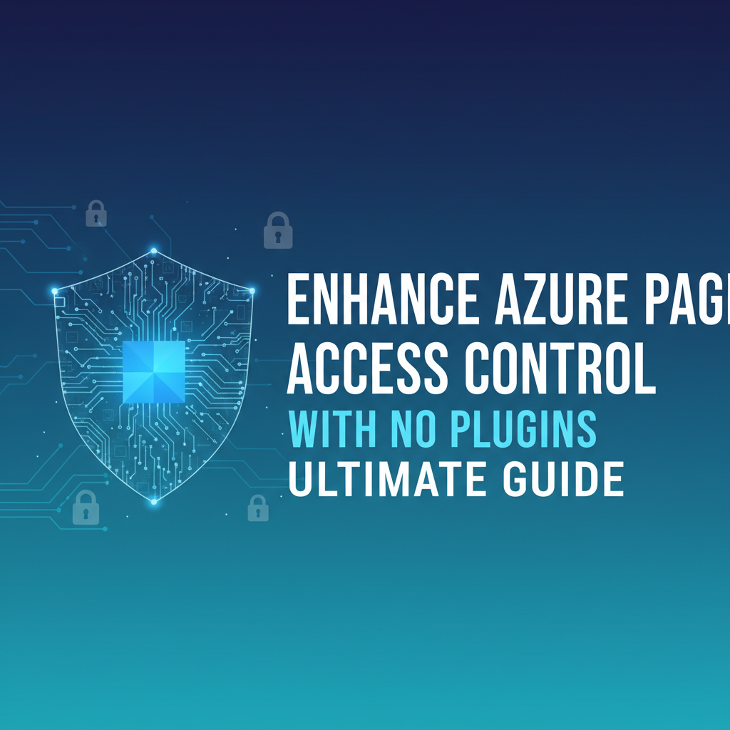Enhance Azure Page Access Control with No Plugins: Ultimate Guide