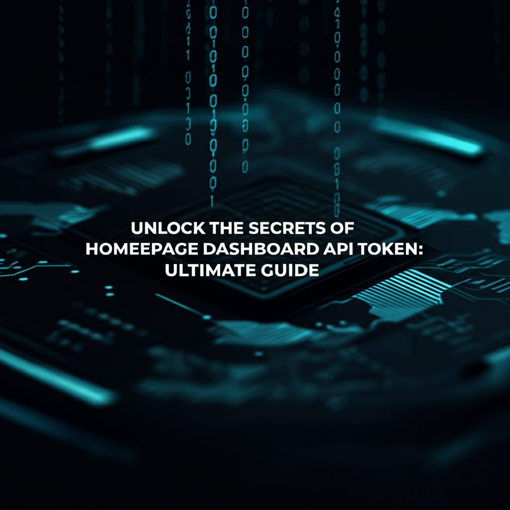 Unlock the Secrets of Homepage Dashboard API Token: Ultimate Guide