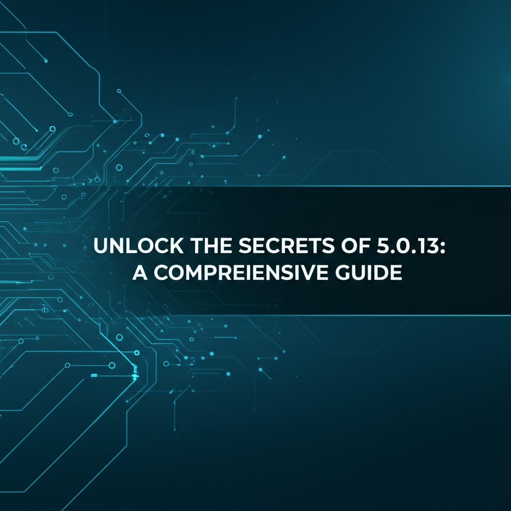 Unlock the Secrets of 5.0.13: A Comprehensive Guide