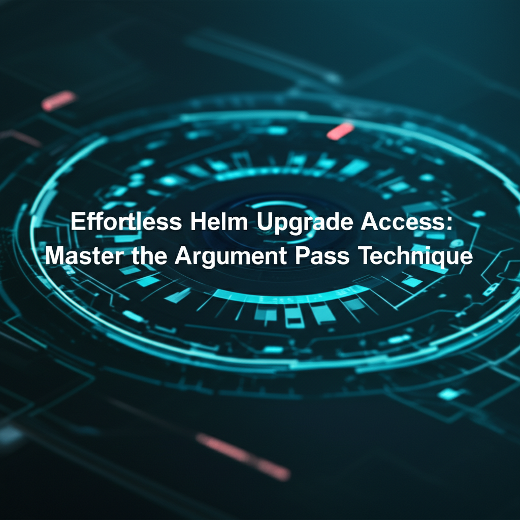 Effortless Helm Upgrade Access: Master the Argument Pass Technique