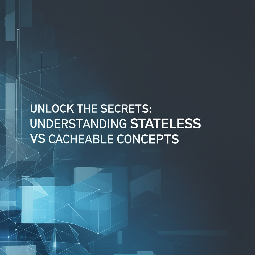 Unlock the Secrets: Understanding Stateless vs Cacheable Concepts