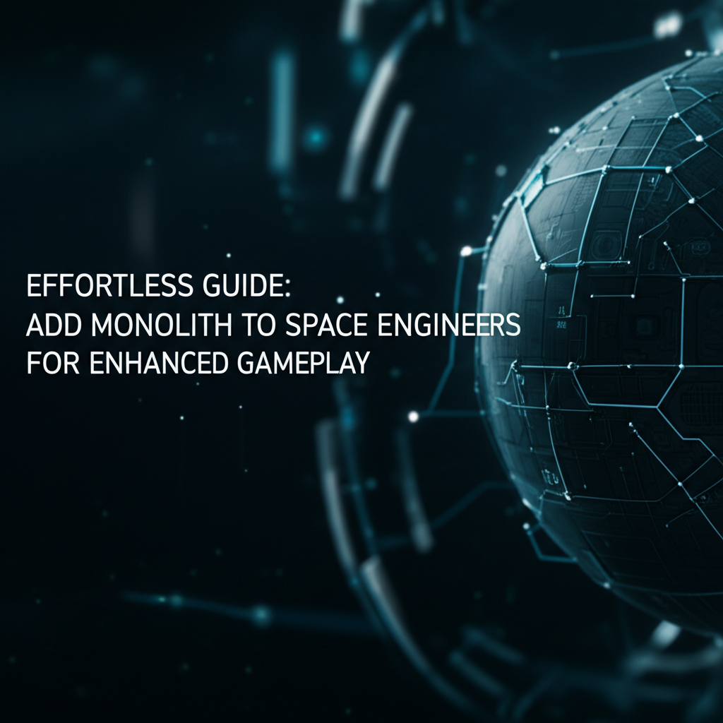 Effortless Guide: Add Monolith to Space Engineers for Enhanced Gameplay