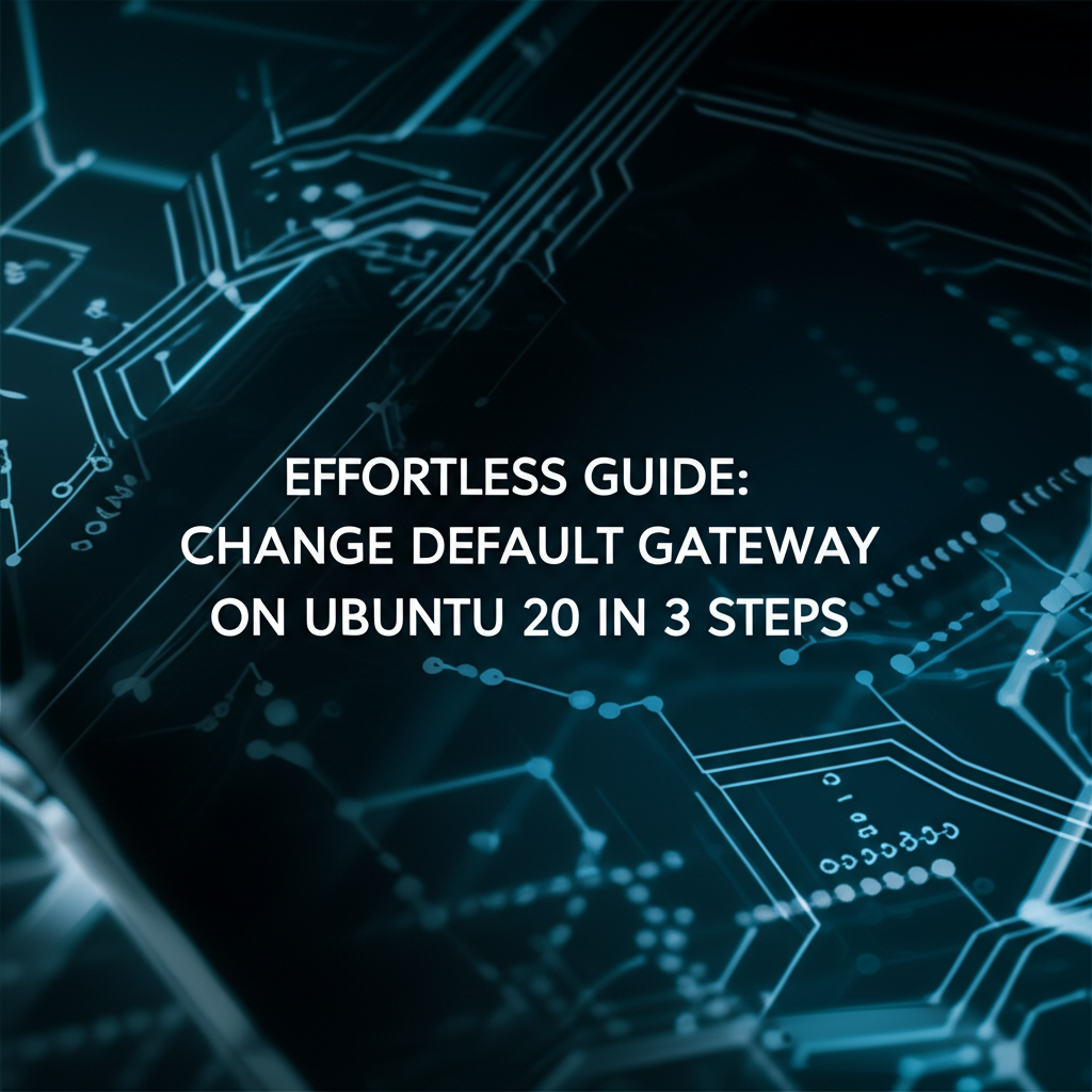 Effortless Guide: Change Default Gateway on Ubuntu 20 in 3 Steps