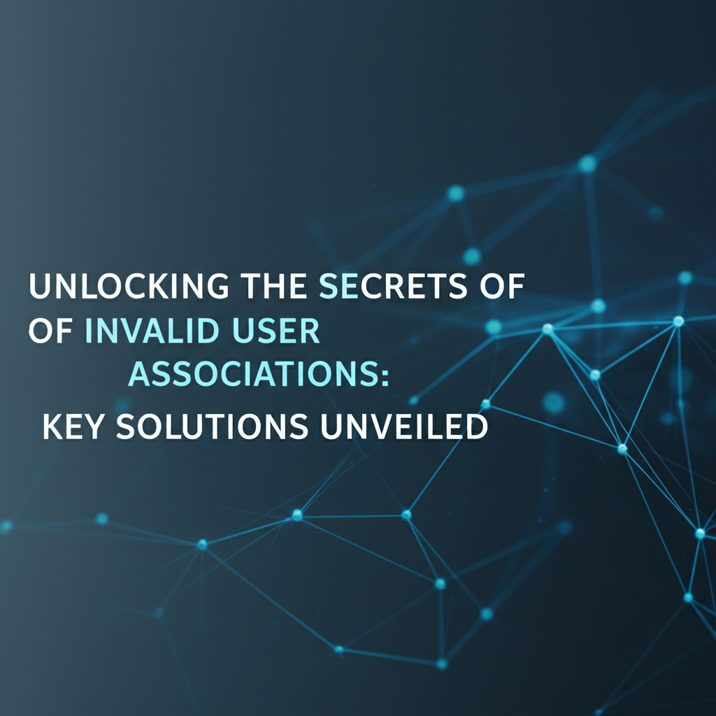 Unlocking the Secrets of Invalid User Associations: Key Solutions Unveiled
