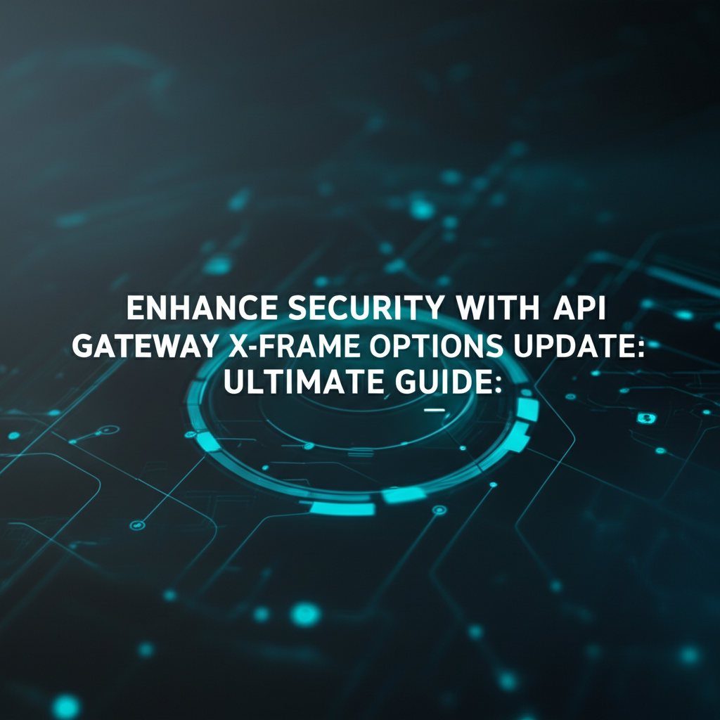Enhance Security with API Gateway X-Frame Options Update: Ultimate Guide