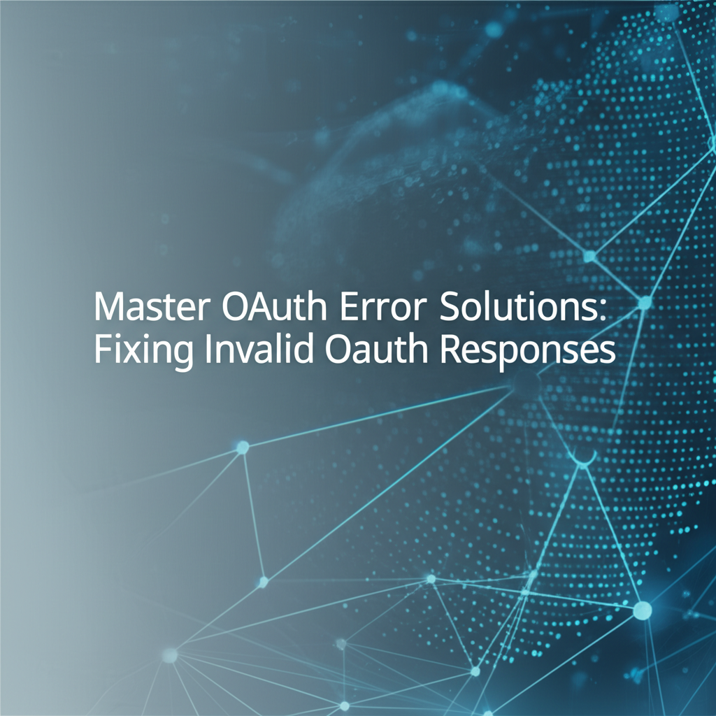 Master OAuth Error Solutions: Fixing Invalid OAuth Responses