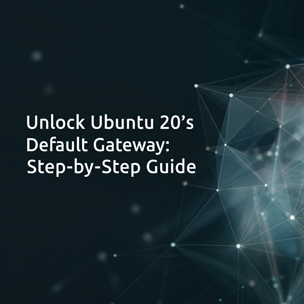 Unlock Ubuntu 20's Default Gateway: Step-by-Step Guide