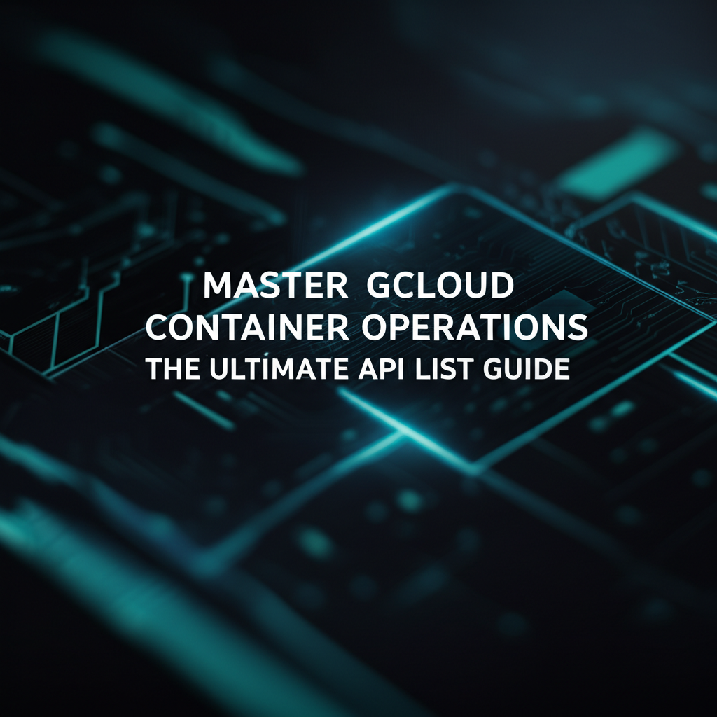 Master GCloud Container Operations: The Ultimate API List Guide
