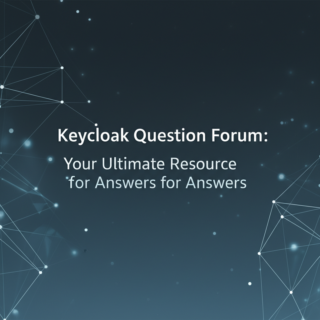 Keycloak Question Forum: Your Ultimate Resource for Answers