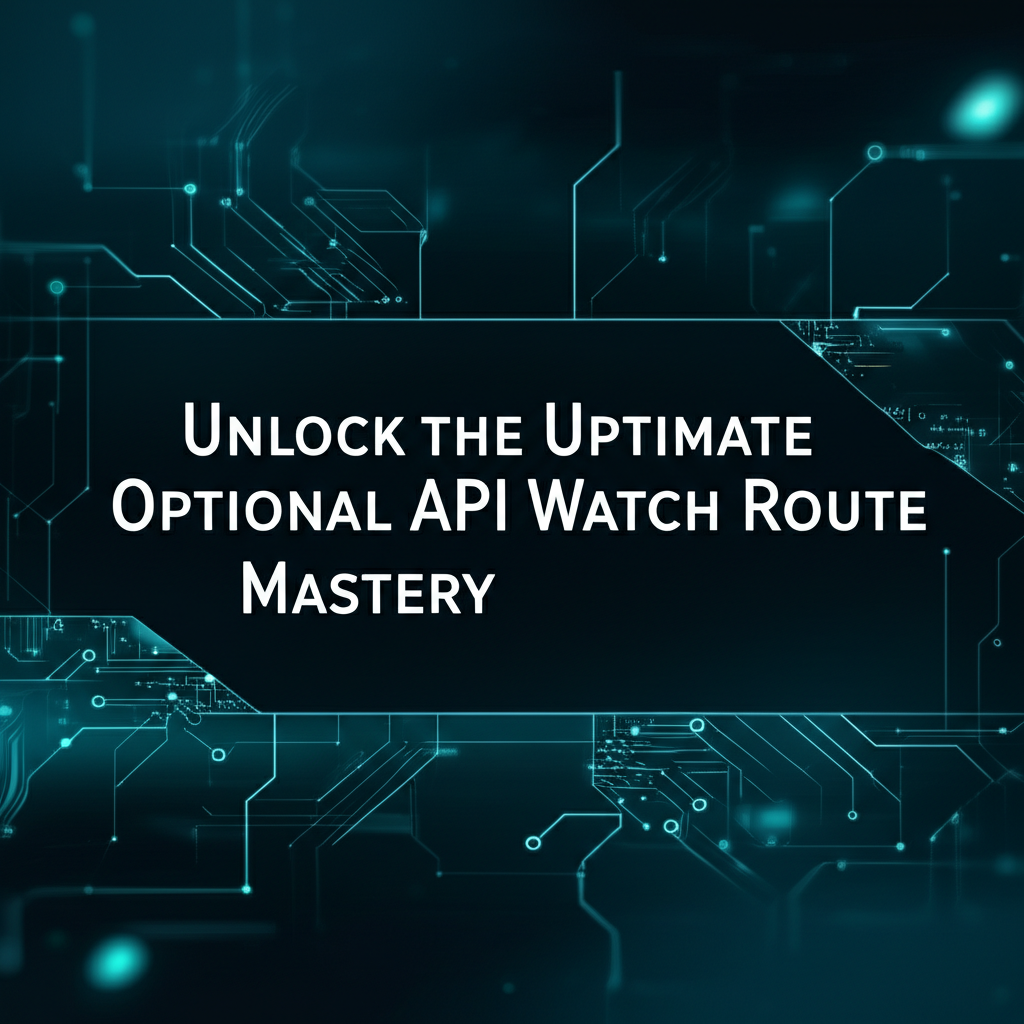 Unlock the Ultimate Optional API Watch Route Mastery