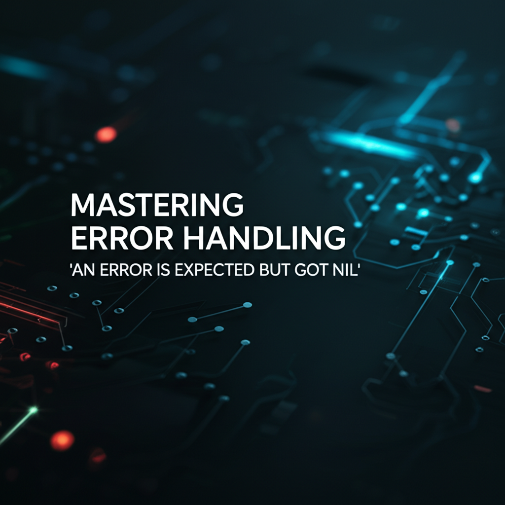 Mastering Error Handling: How to Fix 'An Error is Expected but Got Nil'