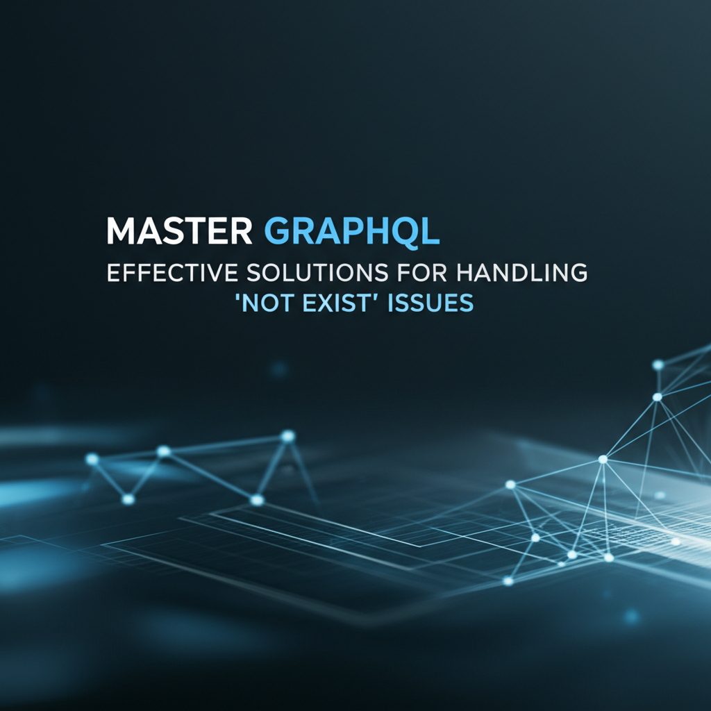 Master GraphQL: Effective Solutions for Handling 'Not Exist' Issues