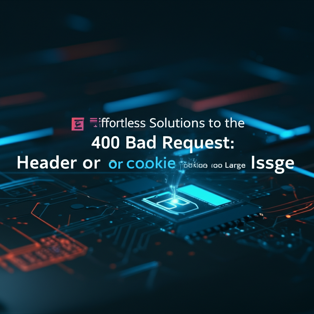 Effortless Solutions to the 400 Bad Request: Header or Cookie Too Large Issue