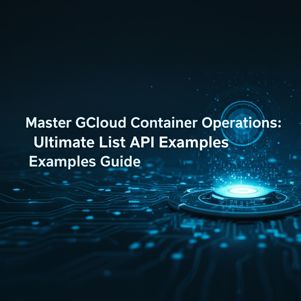 Master GCloud Container Operations: Ultimate List API Examples Guide