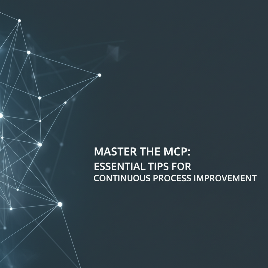 Master the MCP: Essential Tips for Continuous Process Improvement