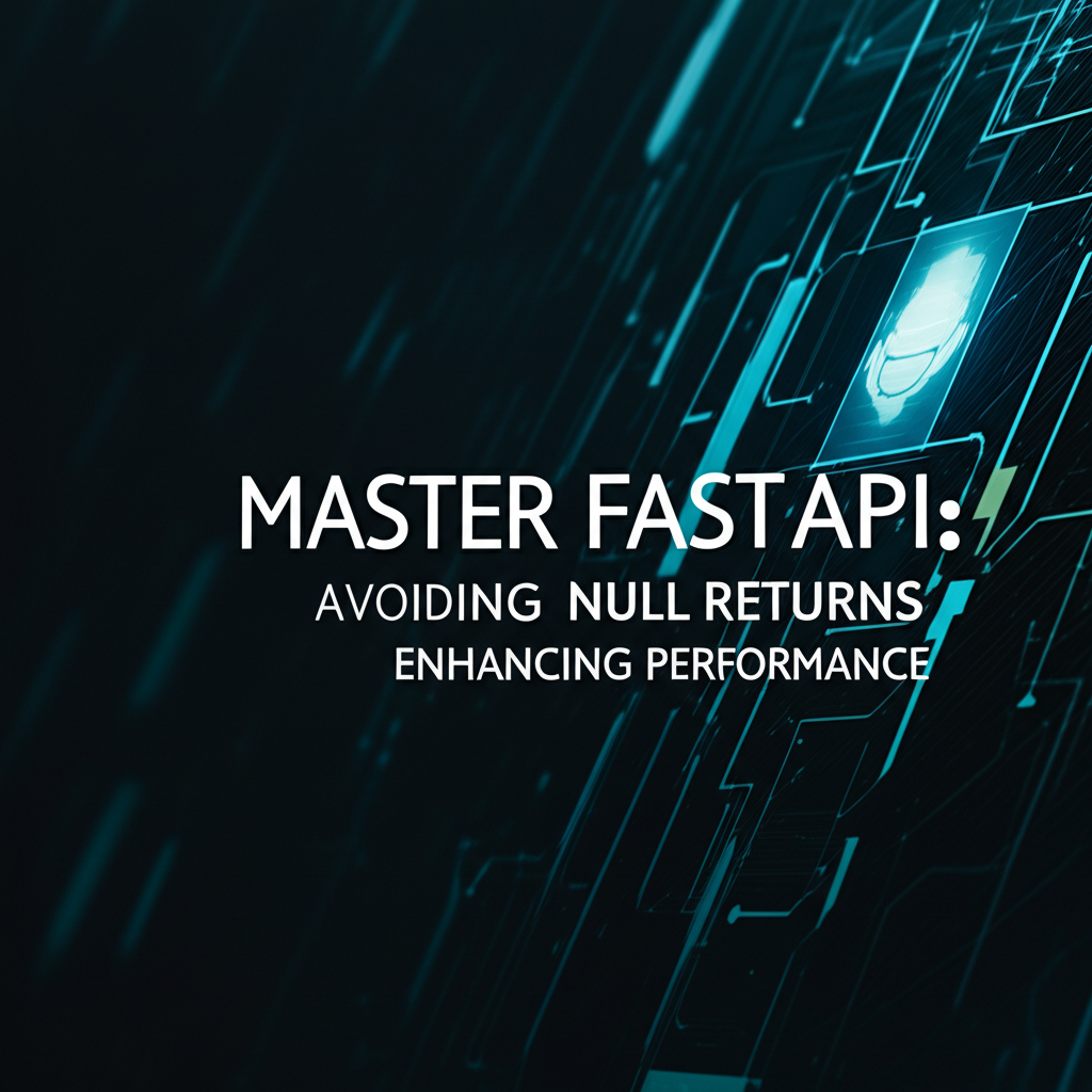 Master FastAPI: Avoiding Null Returns and Enhancing Performance