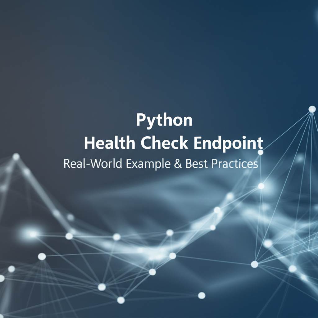 Python Health Check Endpoint: Real-World Example & Best Practices