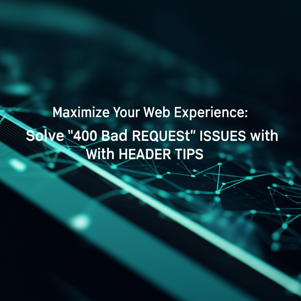 Maximize Your Web Experience: Solve '400 Bad Request' Issues with Header Tips