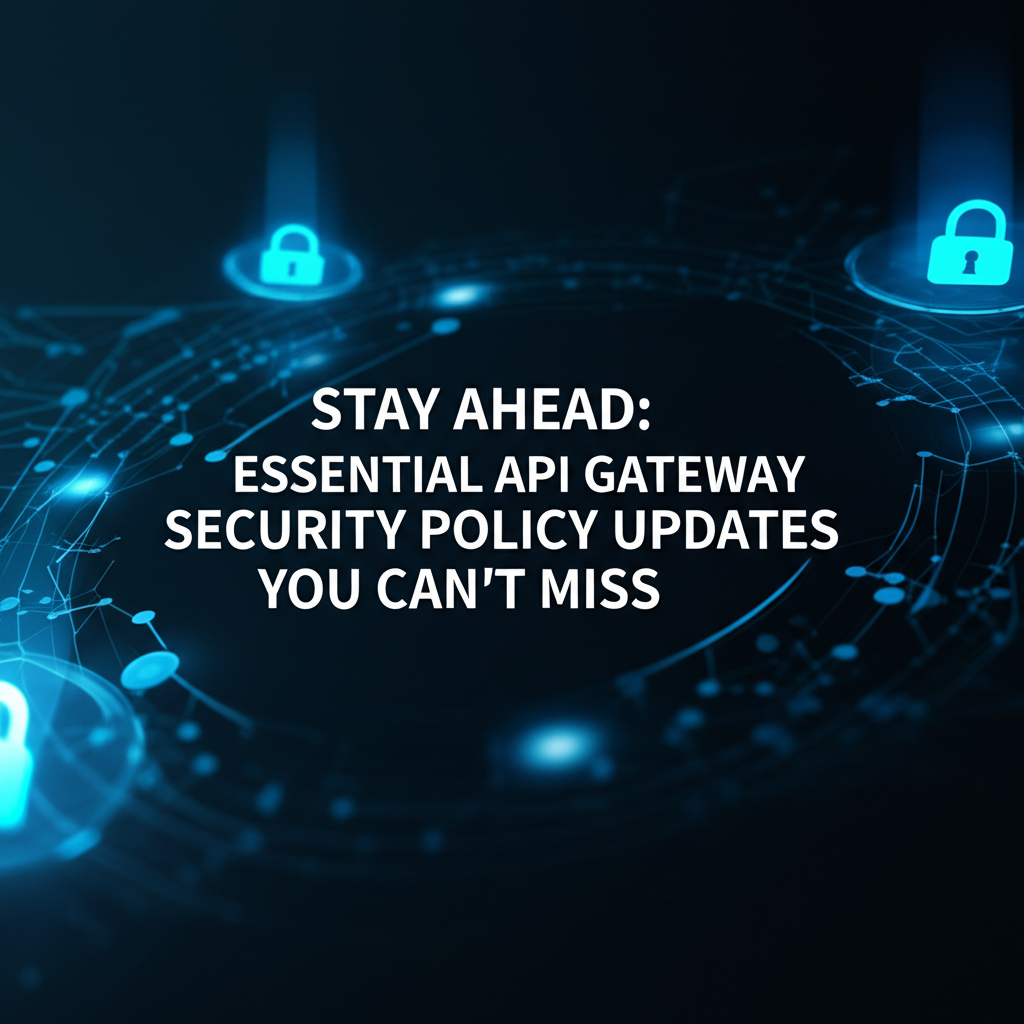 Stay Ahead: Essential API Gateway Security Policy Updates You Can't Miss