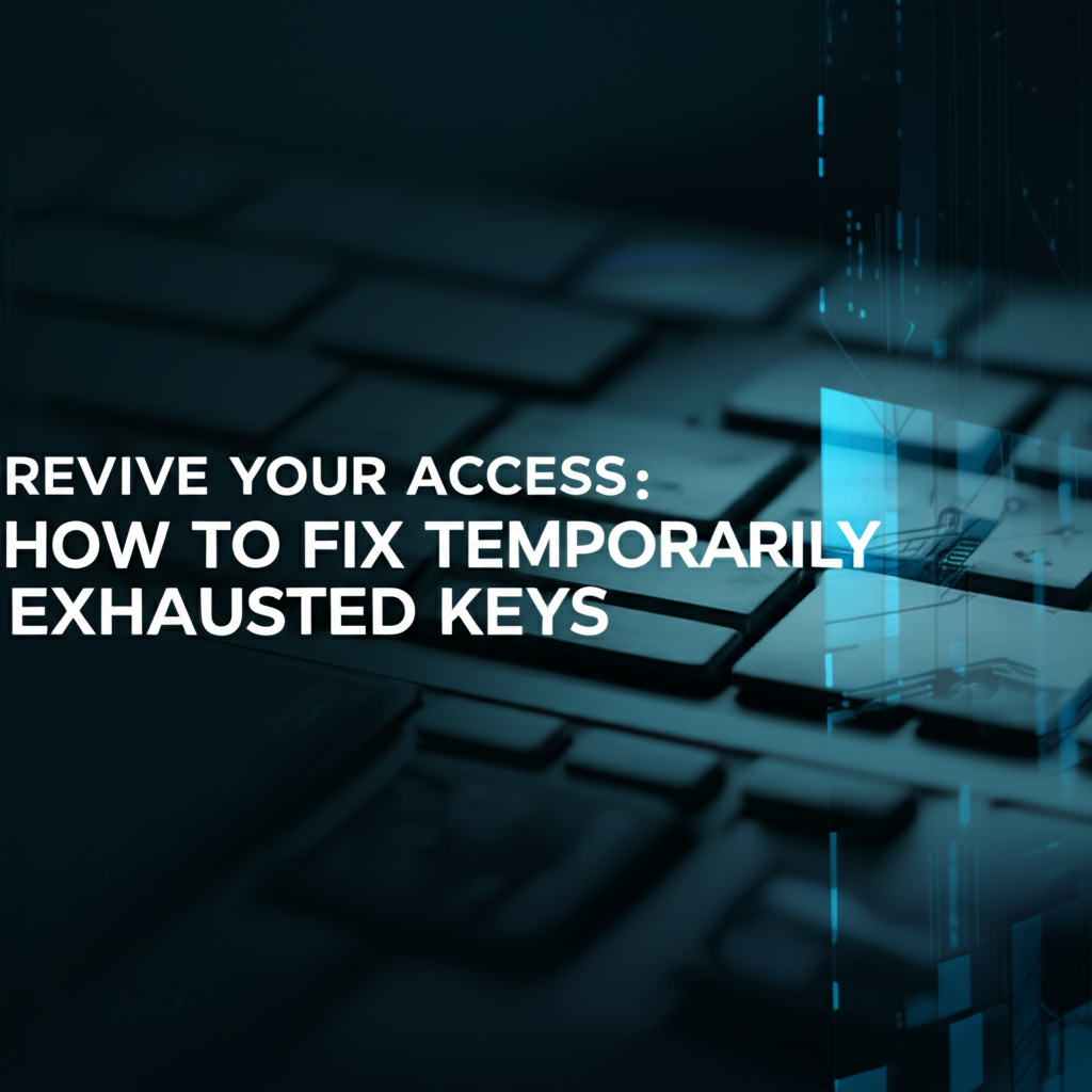 Revive Your Access: How to Fix Temporarily Exhausted Keys