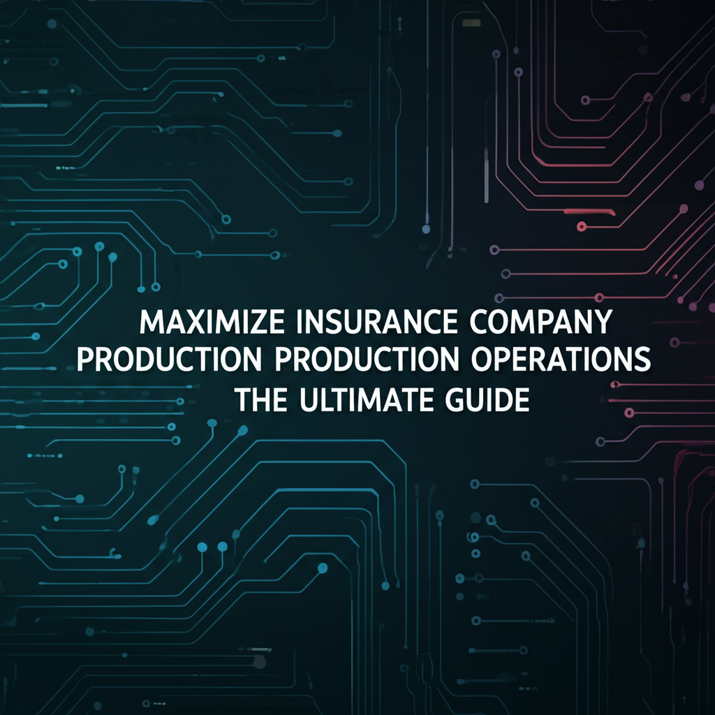 Maximize Insurance Company Production Operations: The Ultimate Guide
