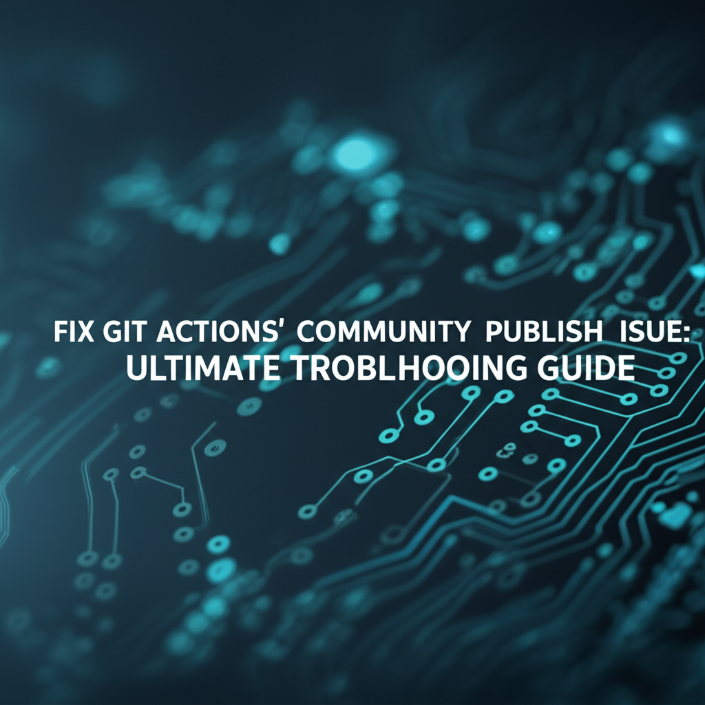 Fix Git Actions' Community Publish Issue: Ultimate Troubleshooting Guide