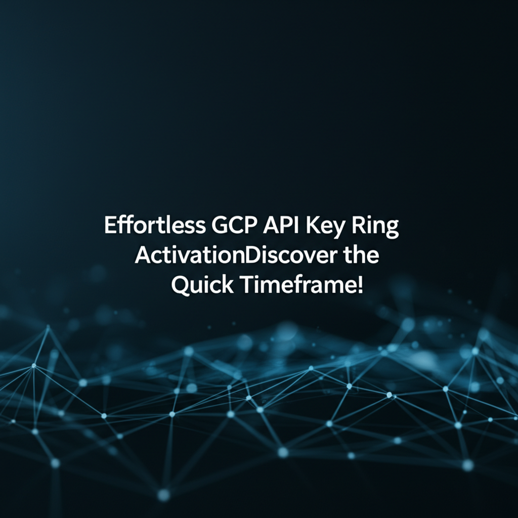 Effortless GCP API Key Ring Activation: Discover the Quick Timeframe!