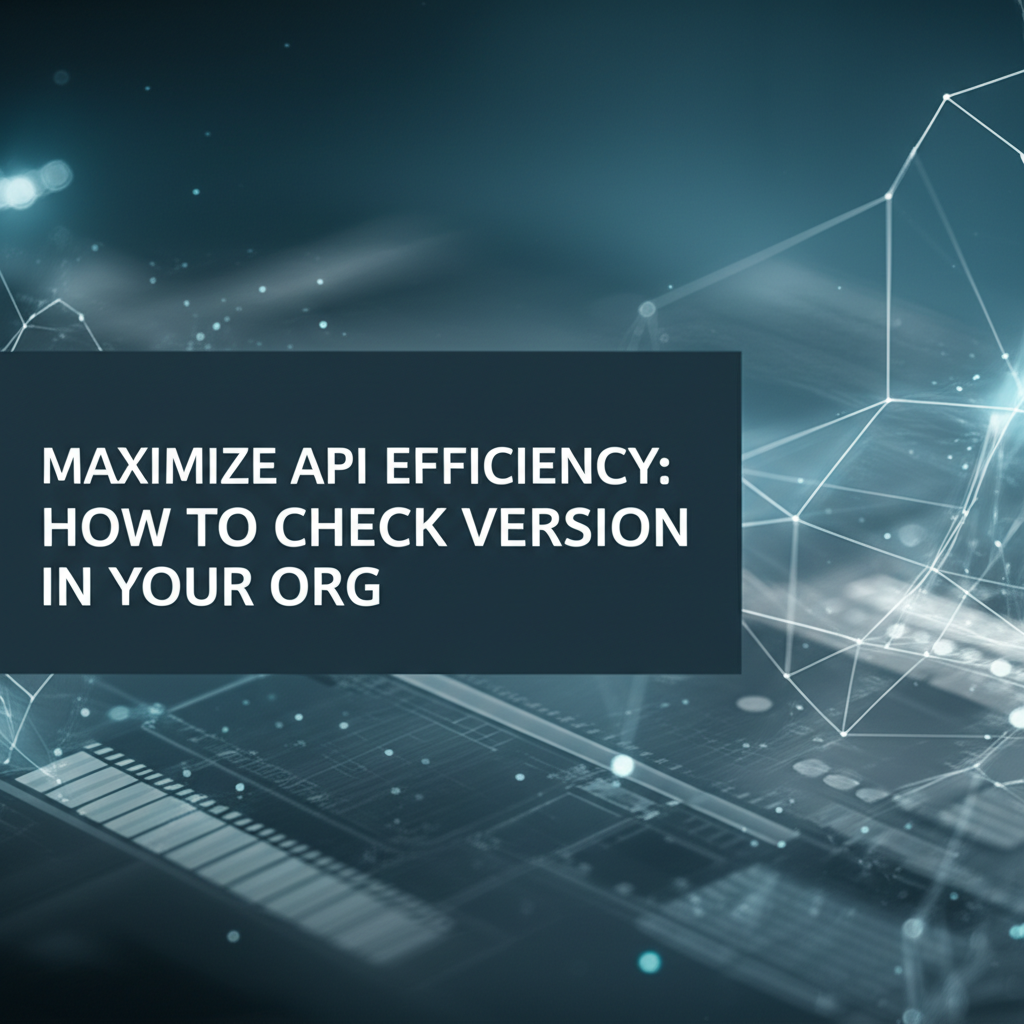 Maximize API Efficiency: How to Check Version in Your Org