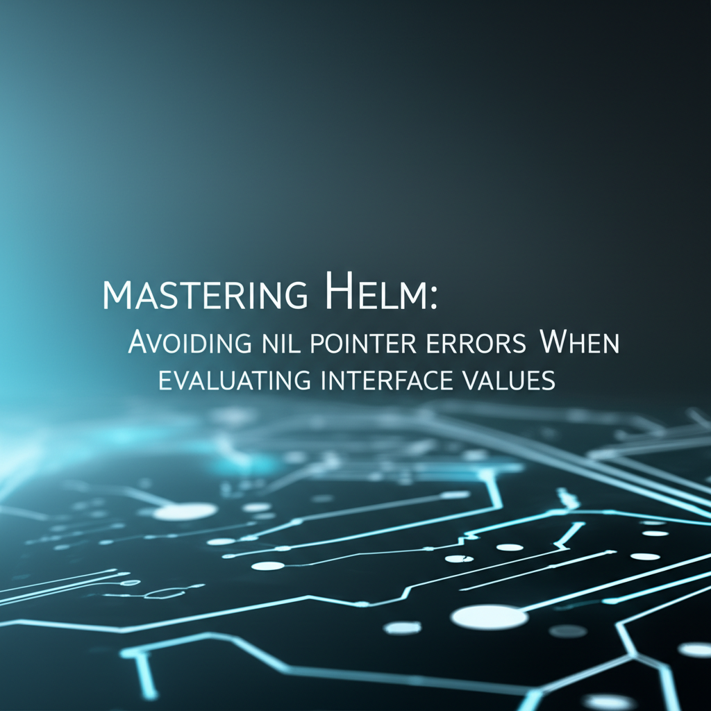 Mastering Helm: AvoidingNil Pointer Errors When Evaluating Interface Values