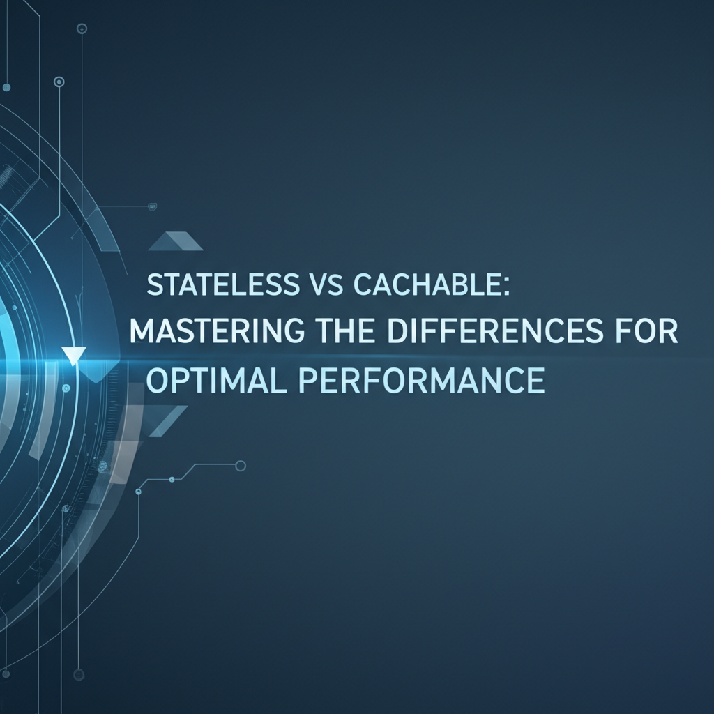 Stateless vs Cacheable: Mastering the Differences for Optimal Performance