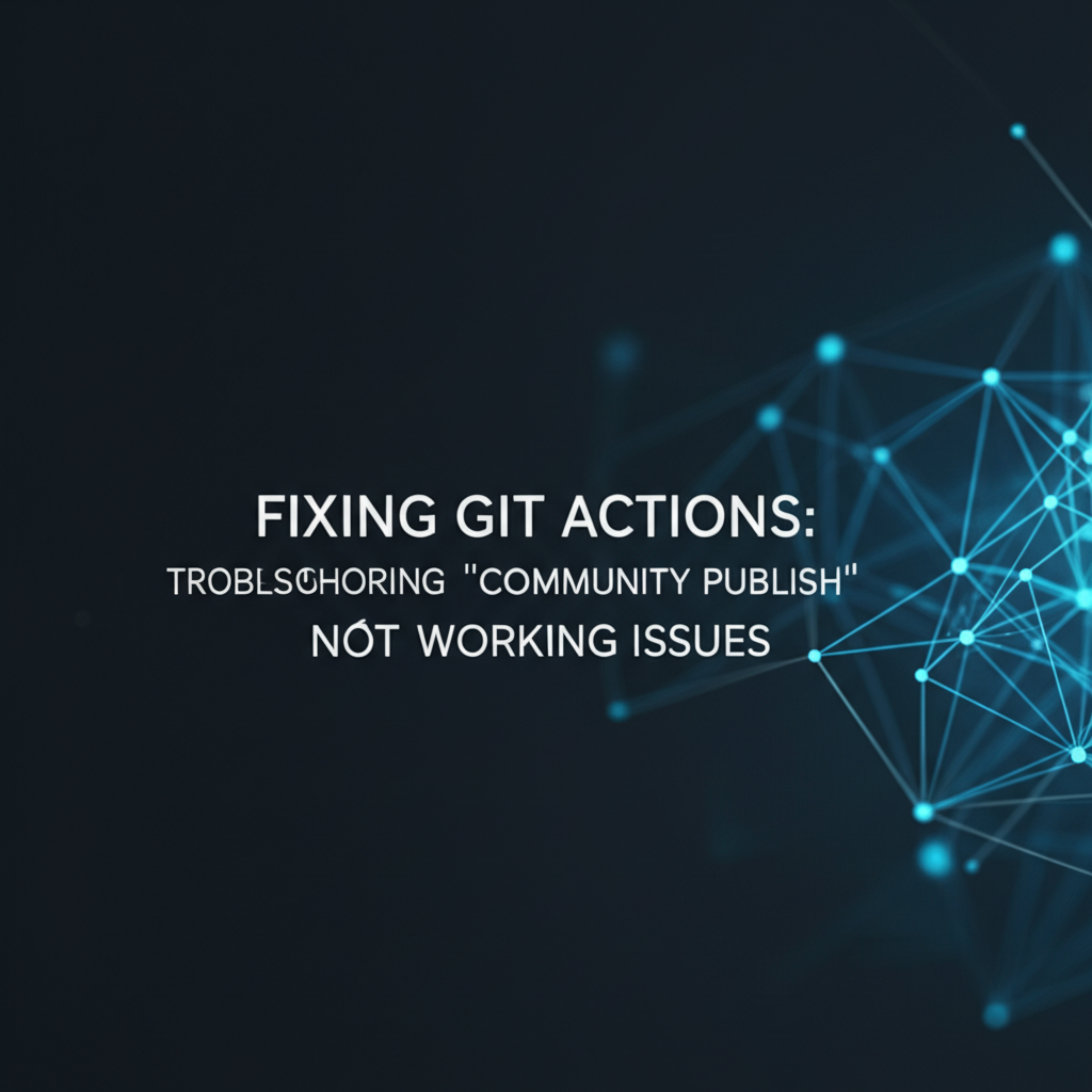 Fixing Git Actions: Troubleshooting 'Community Publish' Not Working Issues