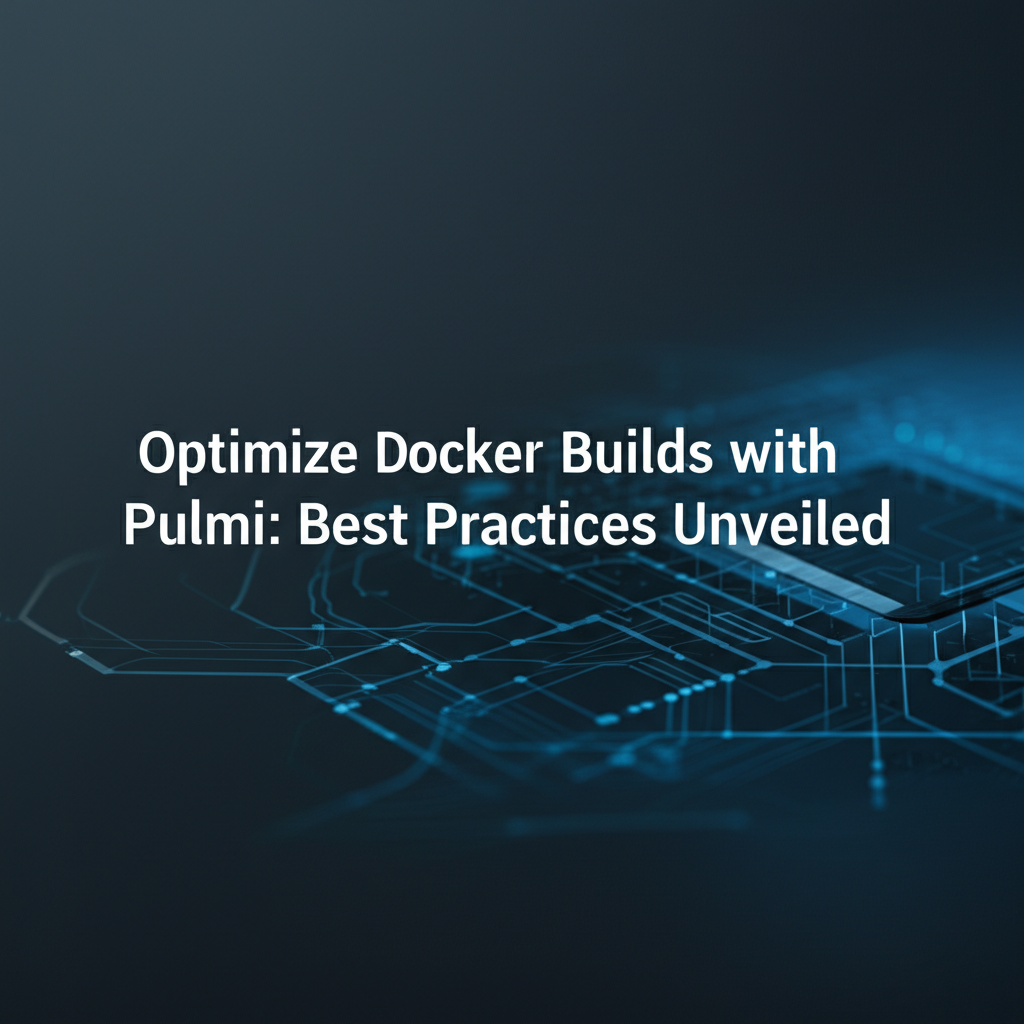 Optimize Docker Builds with Pulumi: Best Practices Unveiled