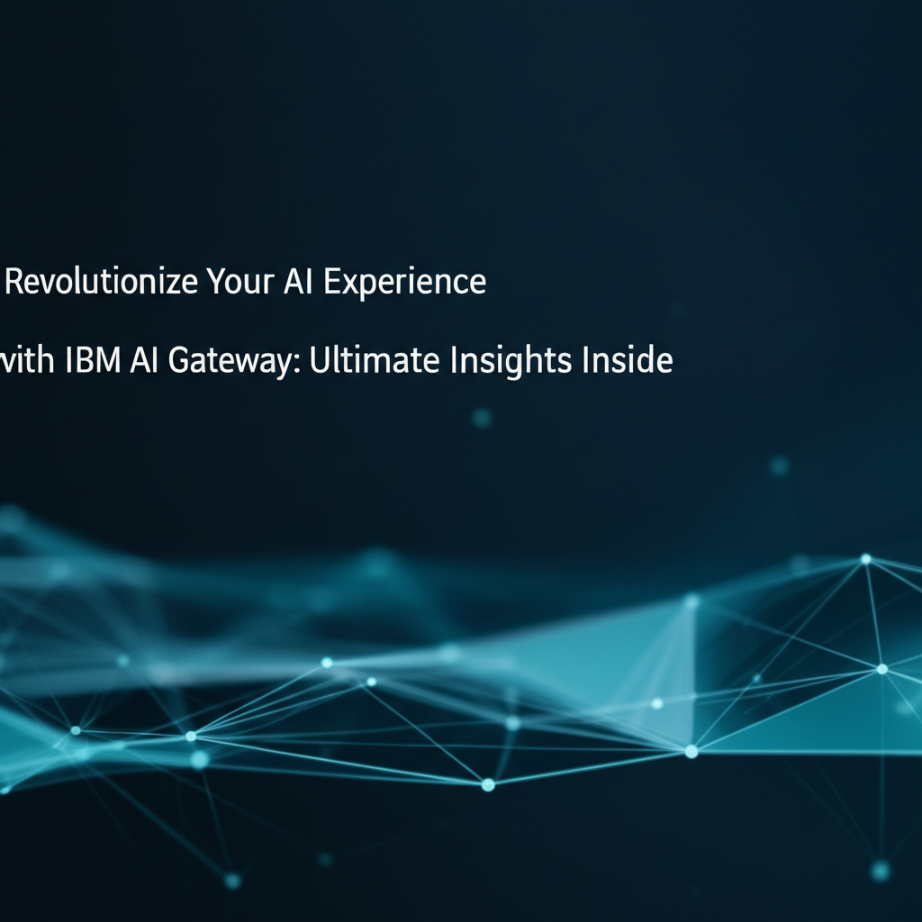 Revolutionize Your AI Experience with IBM AI Gateway: Ultimate Insights Inside