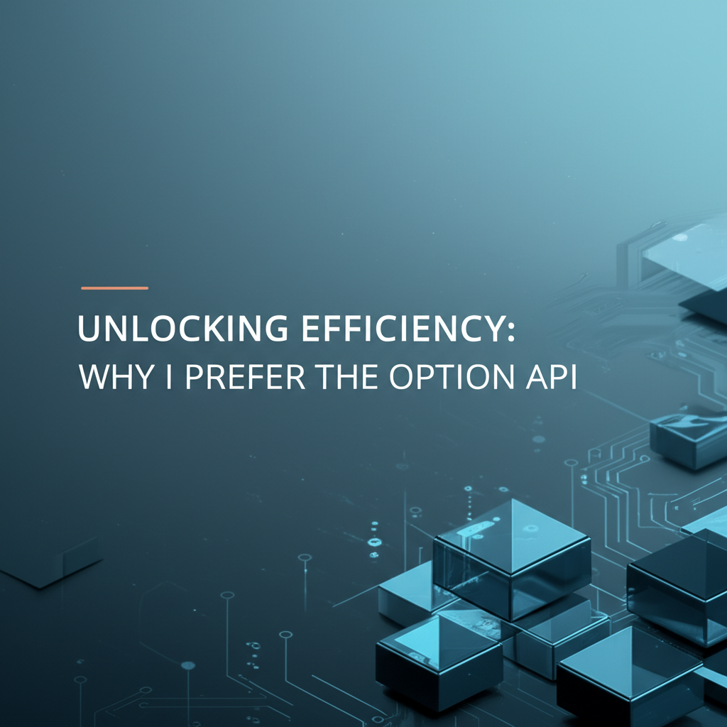 Unlocking Efficiency: Why I Prefer the Option API