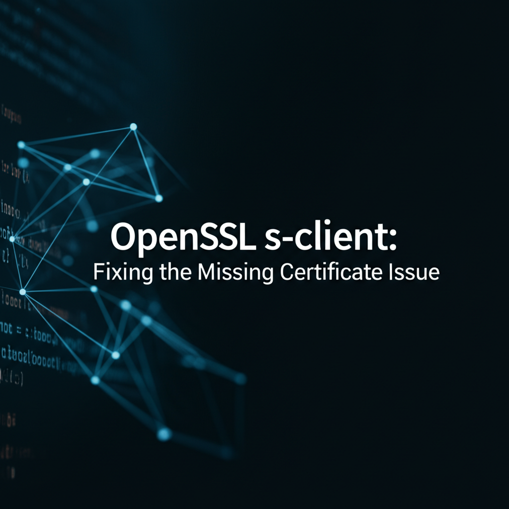 Master OpenSSL s_client: Fixing the Missing Certificate Issue