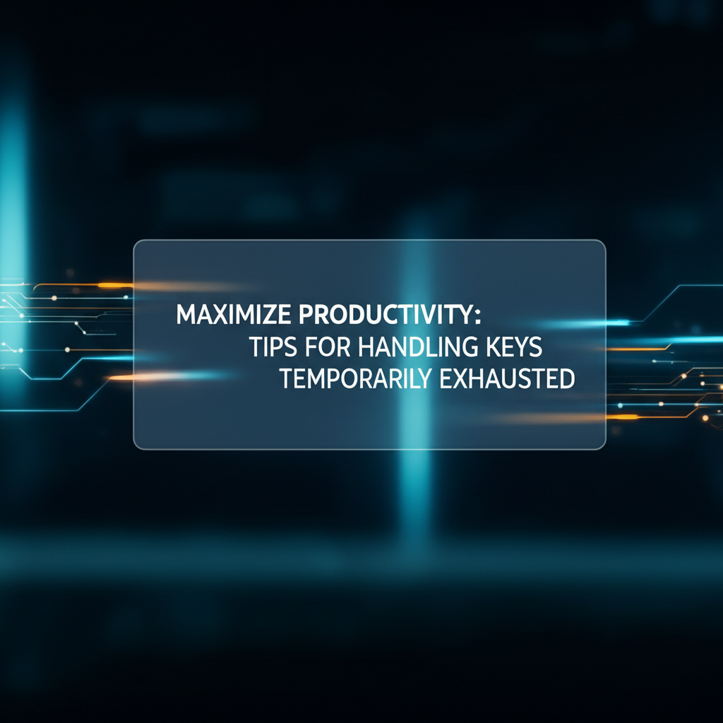 Maximize Productivity: Tips for Handling Keys Temporarily Exhausted