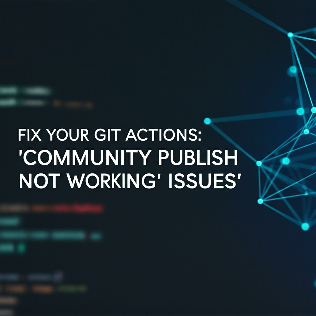 Fix Your Git Actions: Troubleshooting 'Community Publish Not Working' Issues