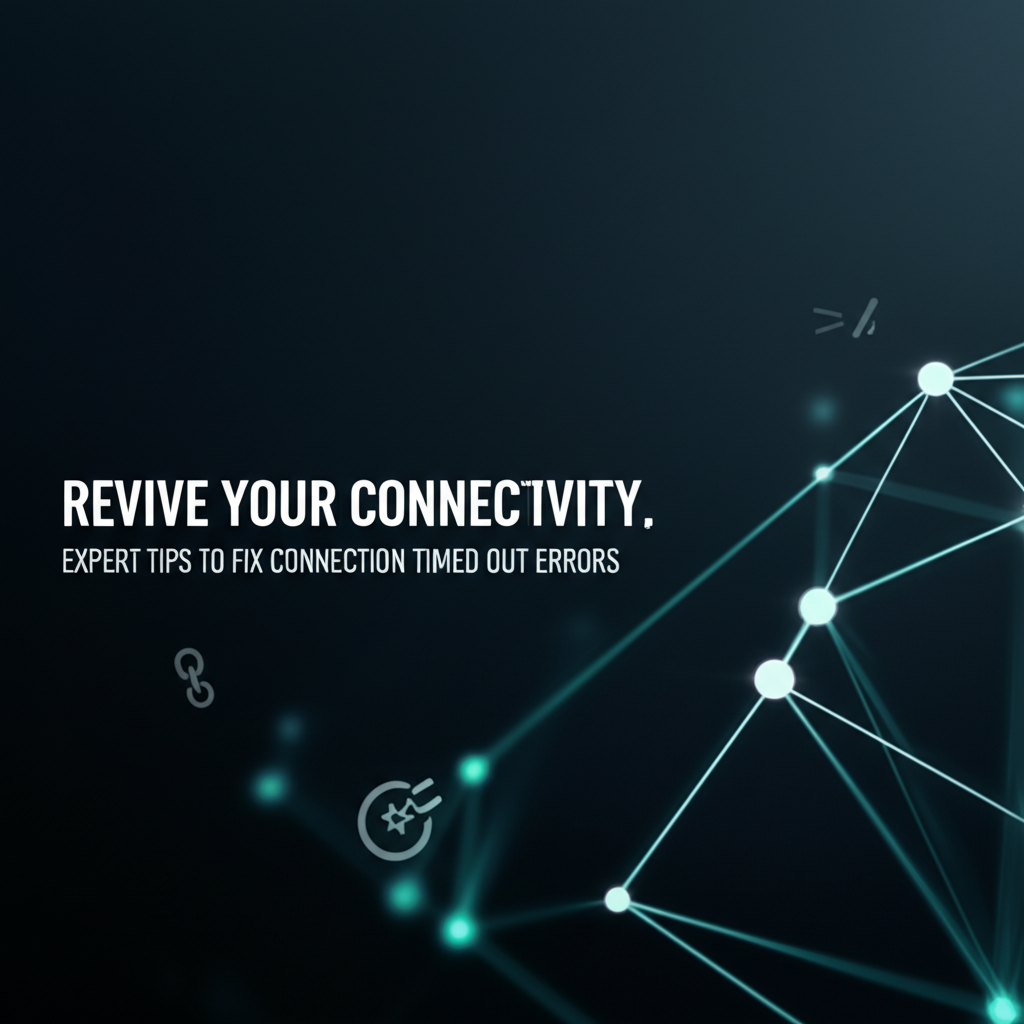 Revive Your Connectivity: Expert Tips to Fix Connection Timed Out Errors
