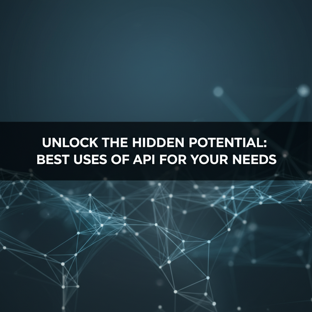 Unlock the Hidden Potential: Best Uses of API for Your Needs