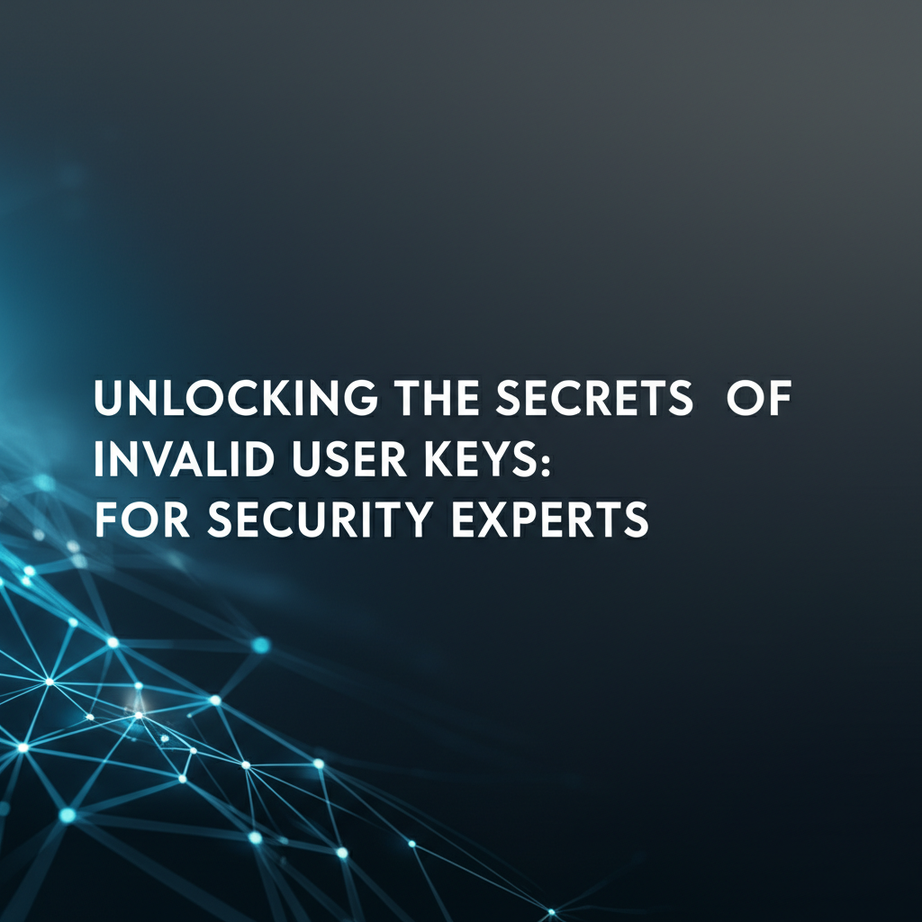 Unlocking the Secrets of Invalid User Keys: Essential Solutions for Security Experts