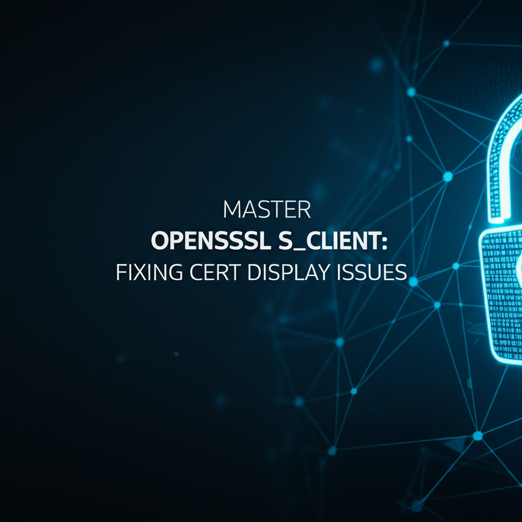 Master OpenSSL S_client: Fixing Cert Display Issues