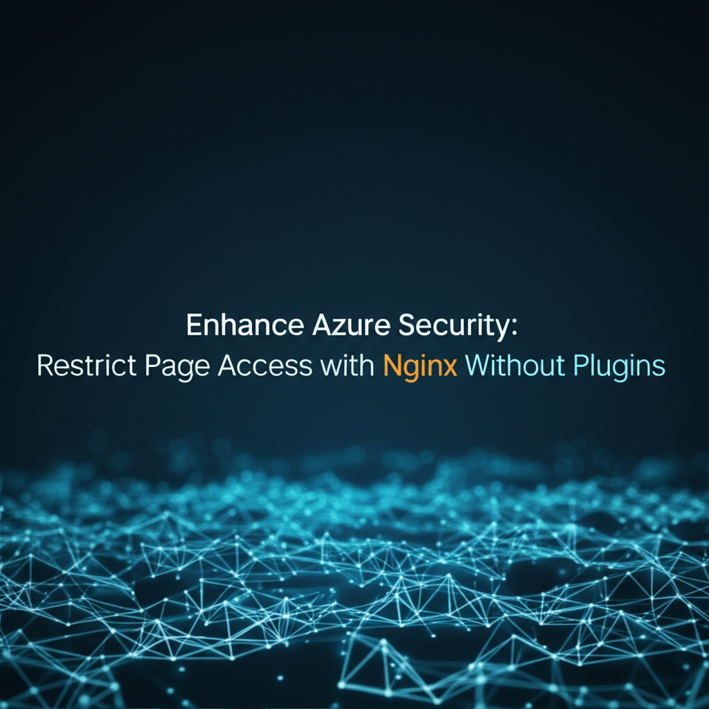 Enhance Azure Security: Restrict Page Access with Nginx Without Plugins