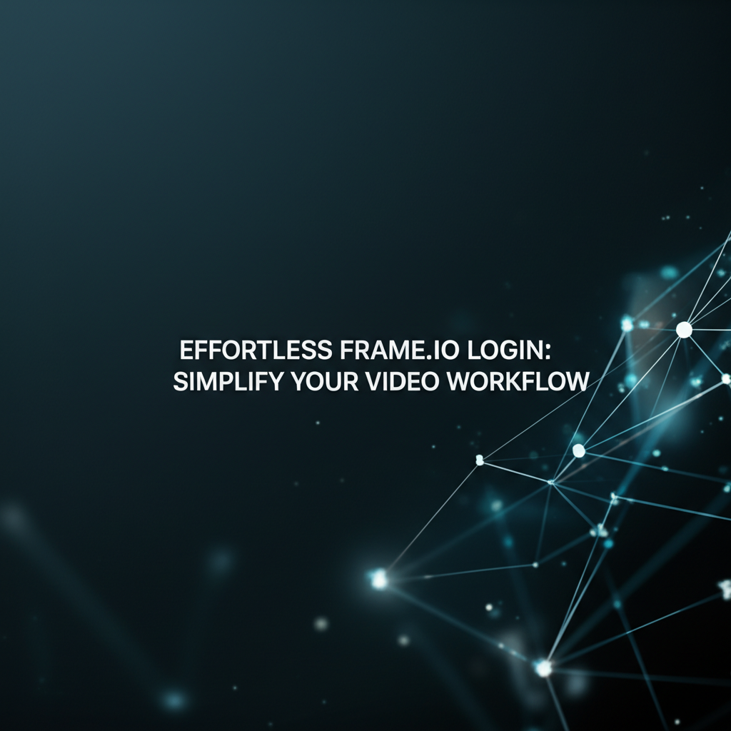 Effortless Frame.io Login: Simplify Your Video Workflow